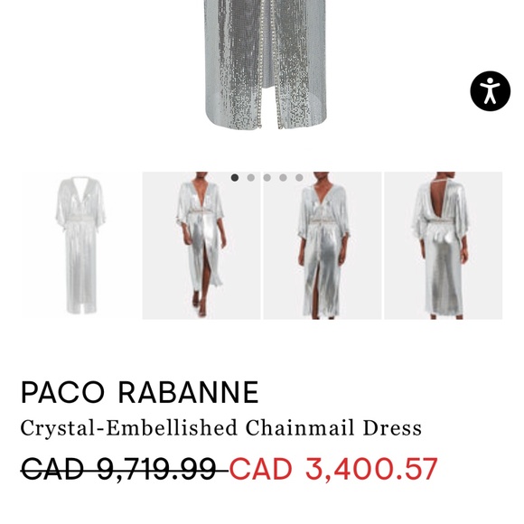 PACO RABANNE Crystal-Embellished Chainmail Dress - Picture 4 of 8